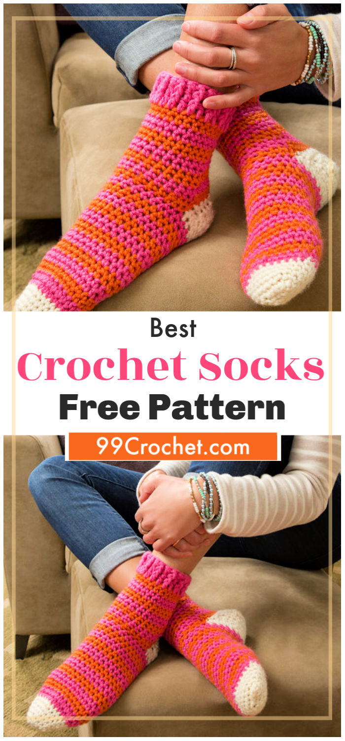 15 Free Crochet Socks Patterns for Beginners - 99 Crochet